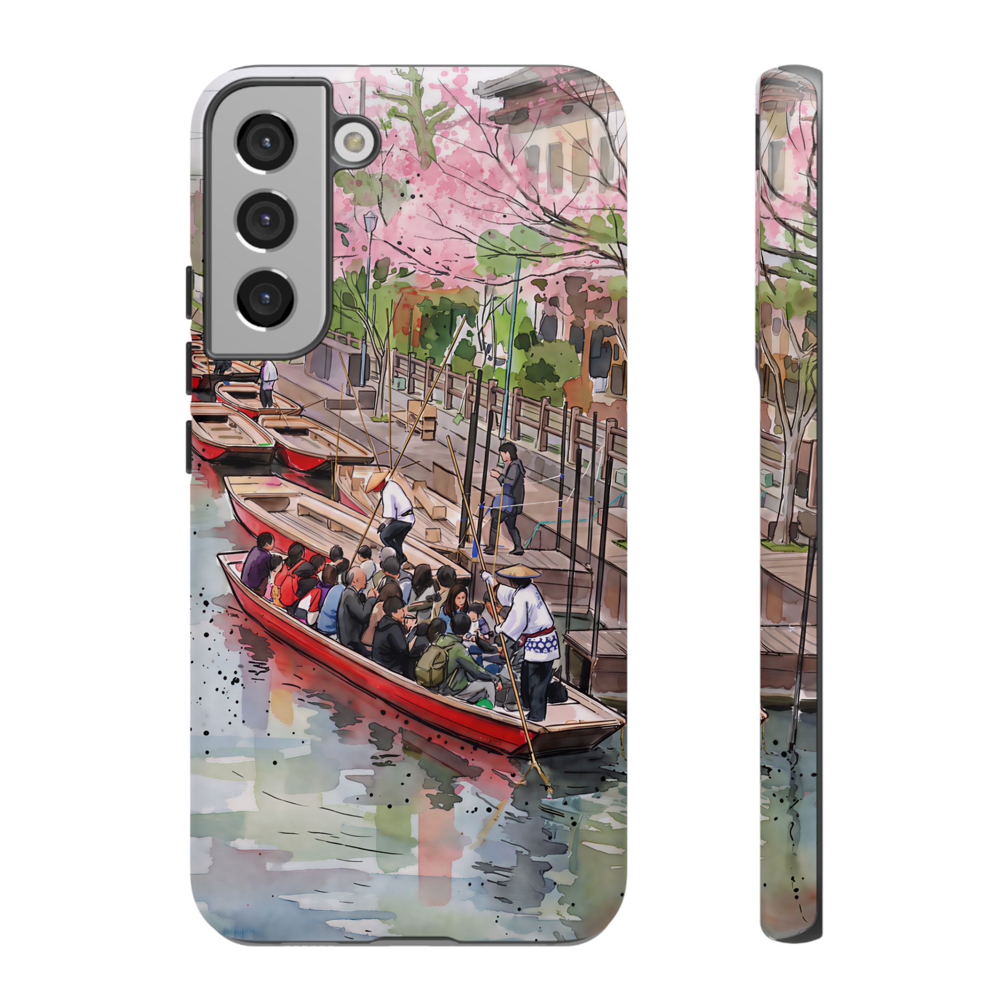 Japan Canal Boat Serenity | Art Samsung Galaxy Phone Case
