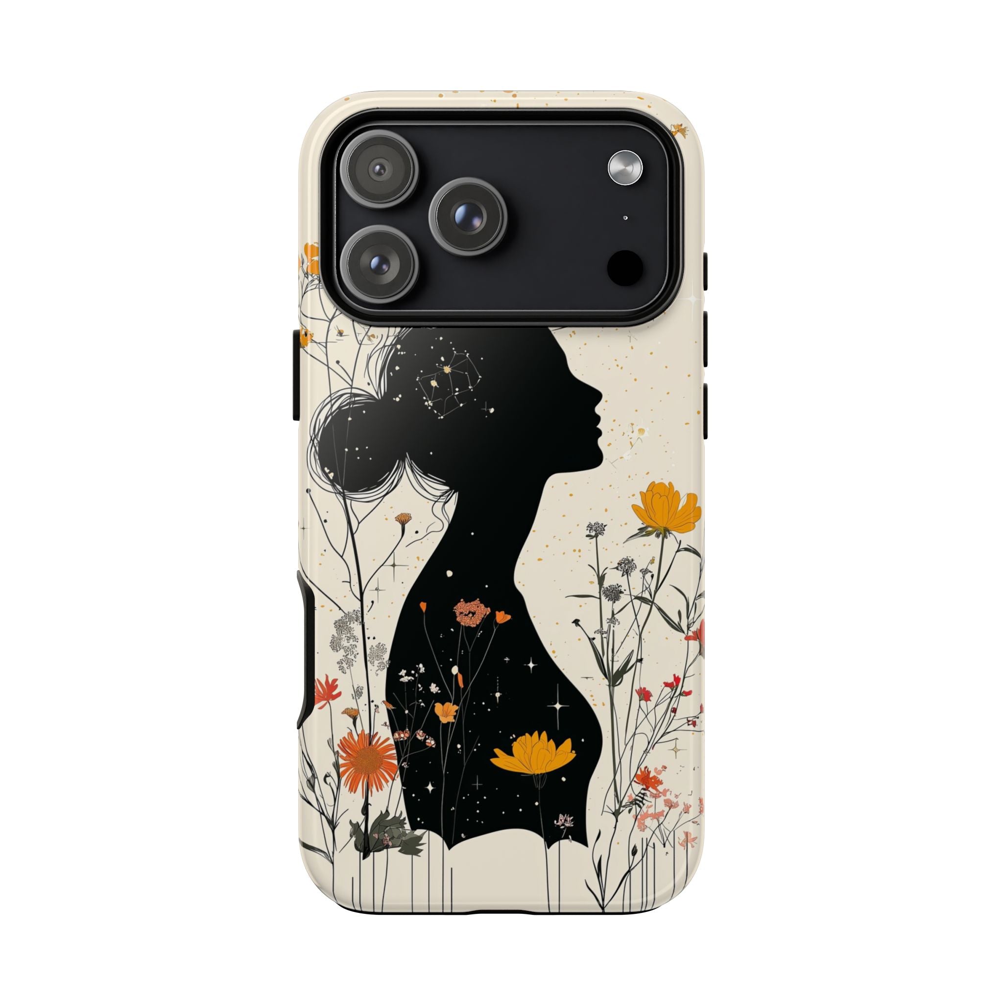 Floral Silhouette iPhone Case | Botanical Woman