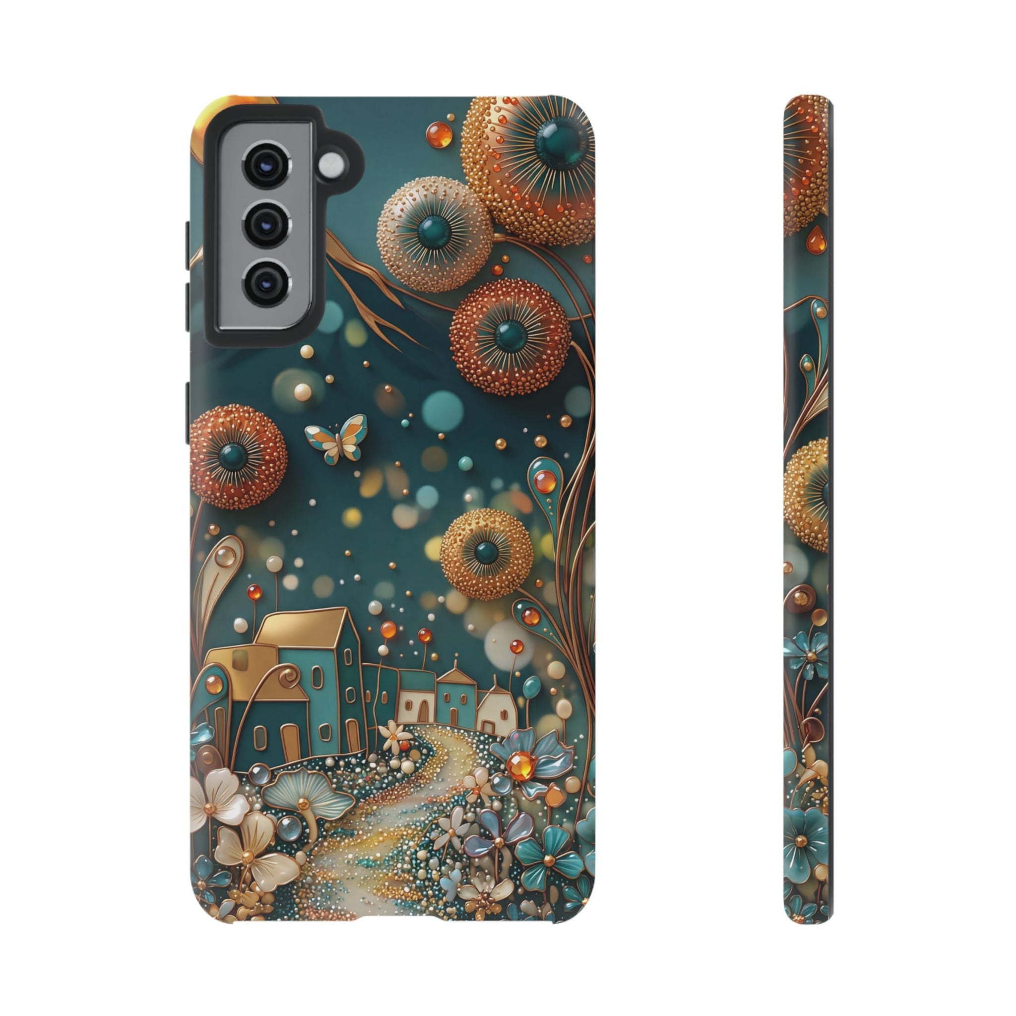 Whimsical Night Village Samsung Galaxy Case