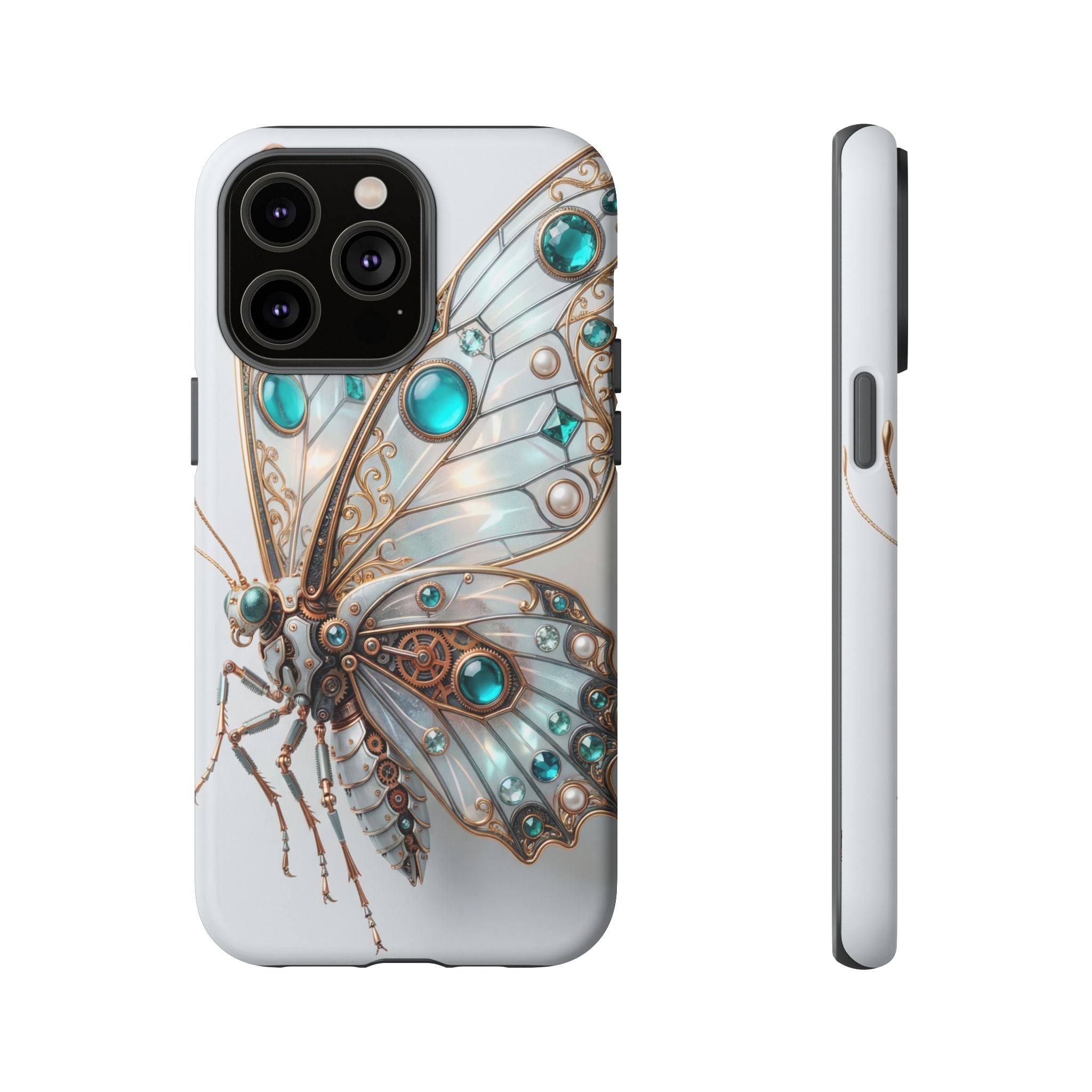 Butterfly Gem Phone Case — Steampunk Teal Jewel iPhone Case