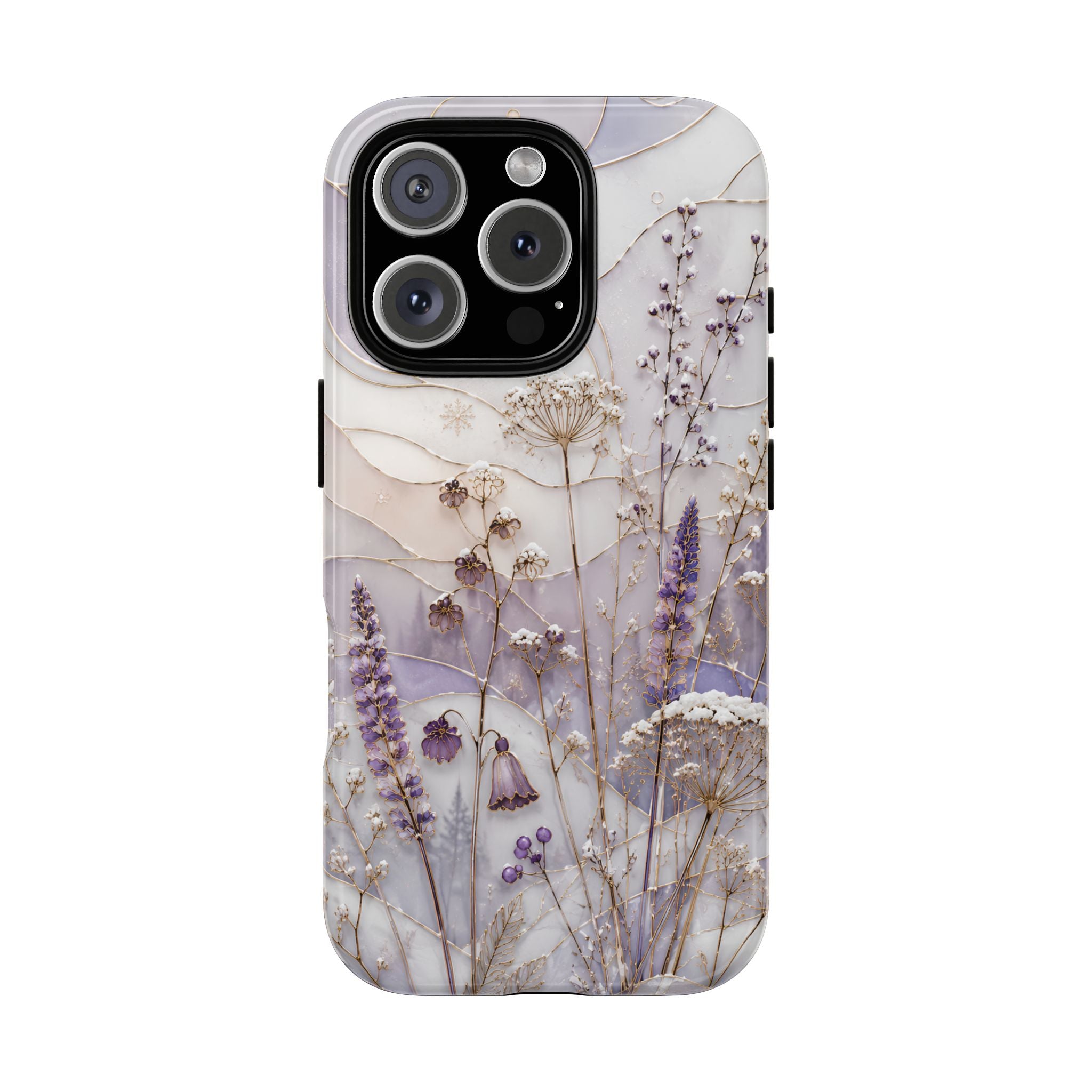 Stained Glass Wildflower iPhone Case | Floral Meadow iPhone Case