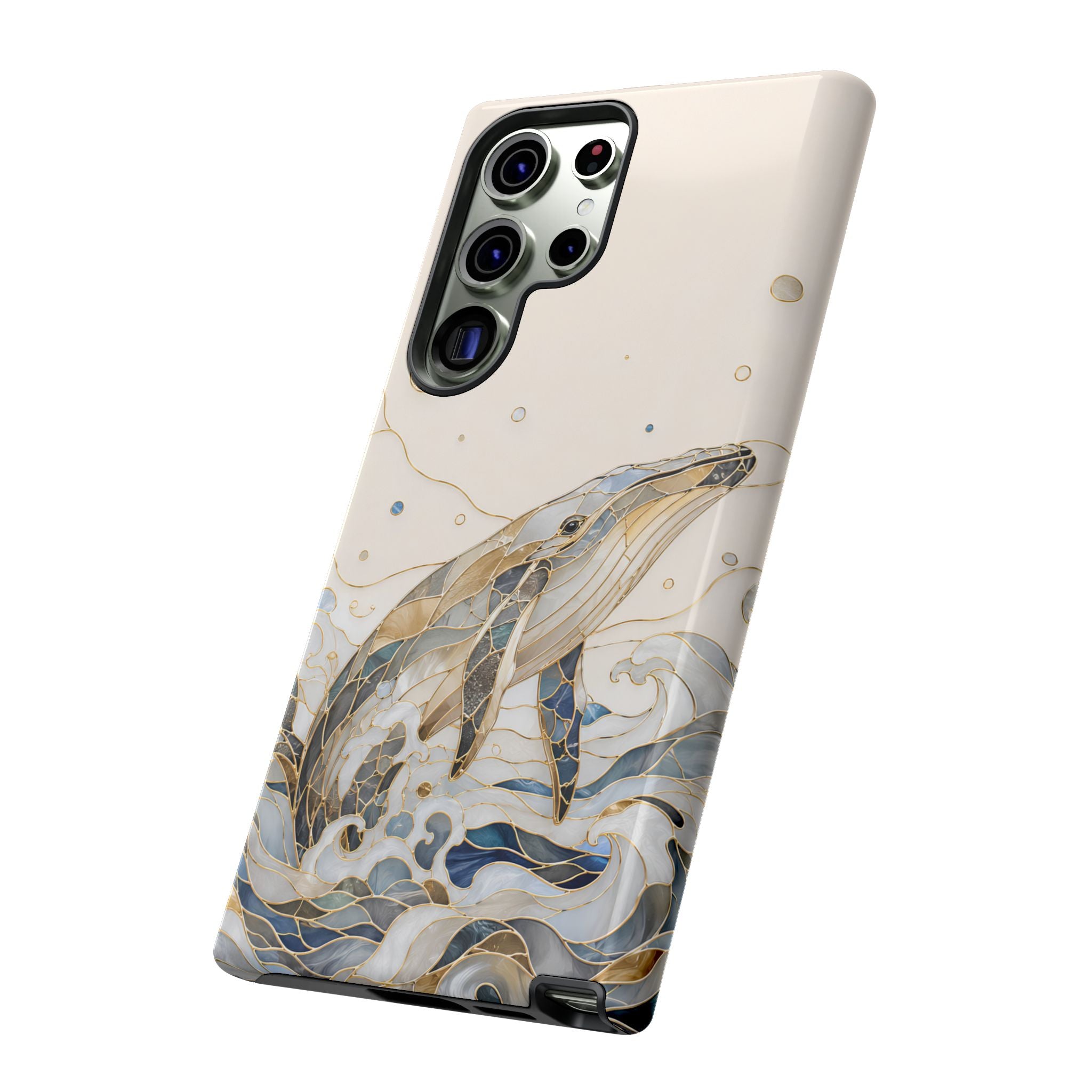 Stained Glass Whale Samsung Galaxy Phone Case | Ocean Phone Case