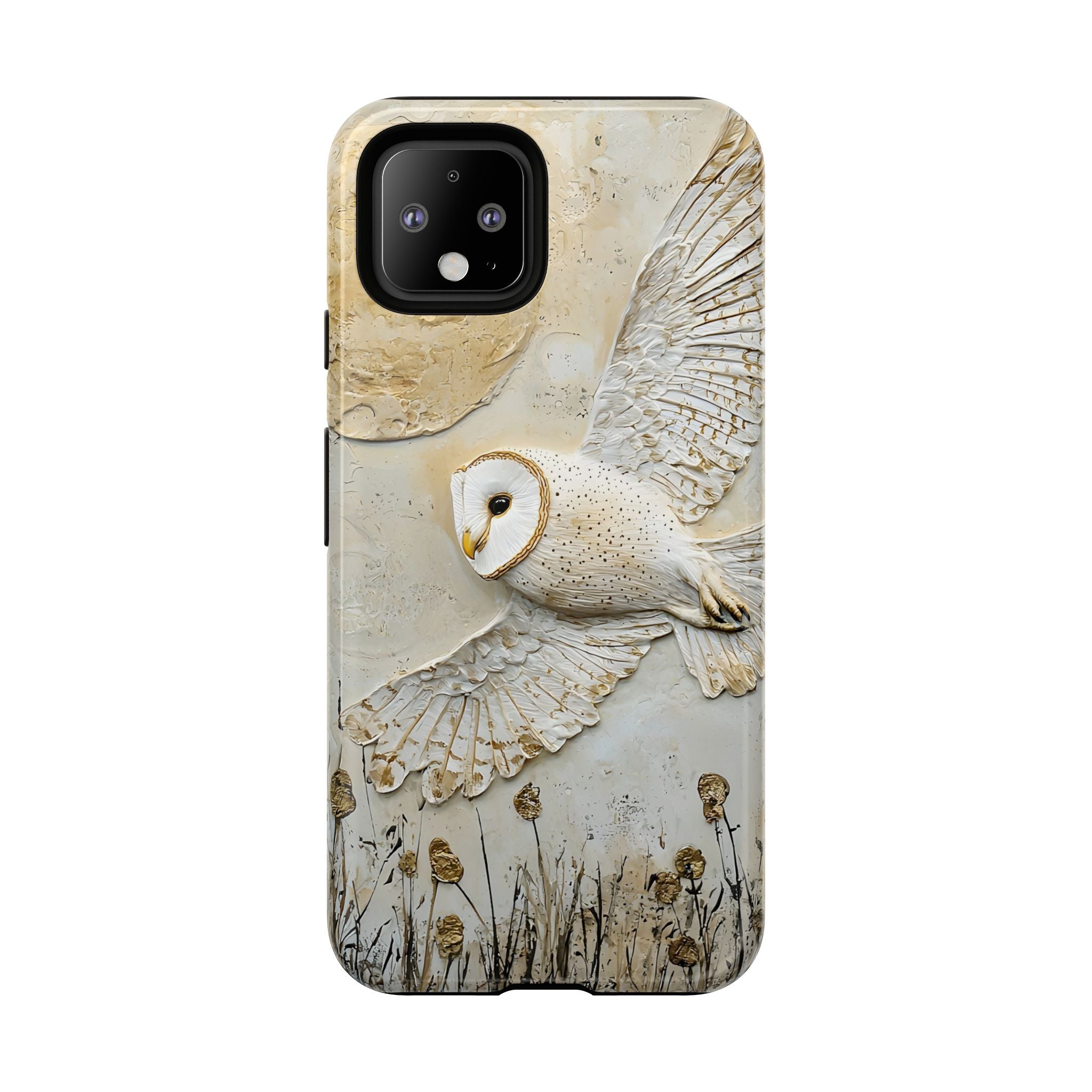 Barn Owl Google Pixel Case — Elegant Flying Owl Wildlife