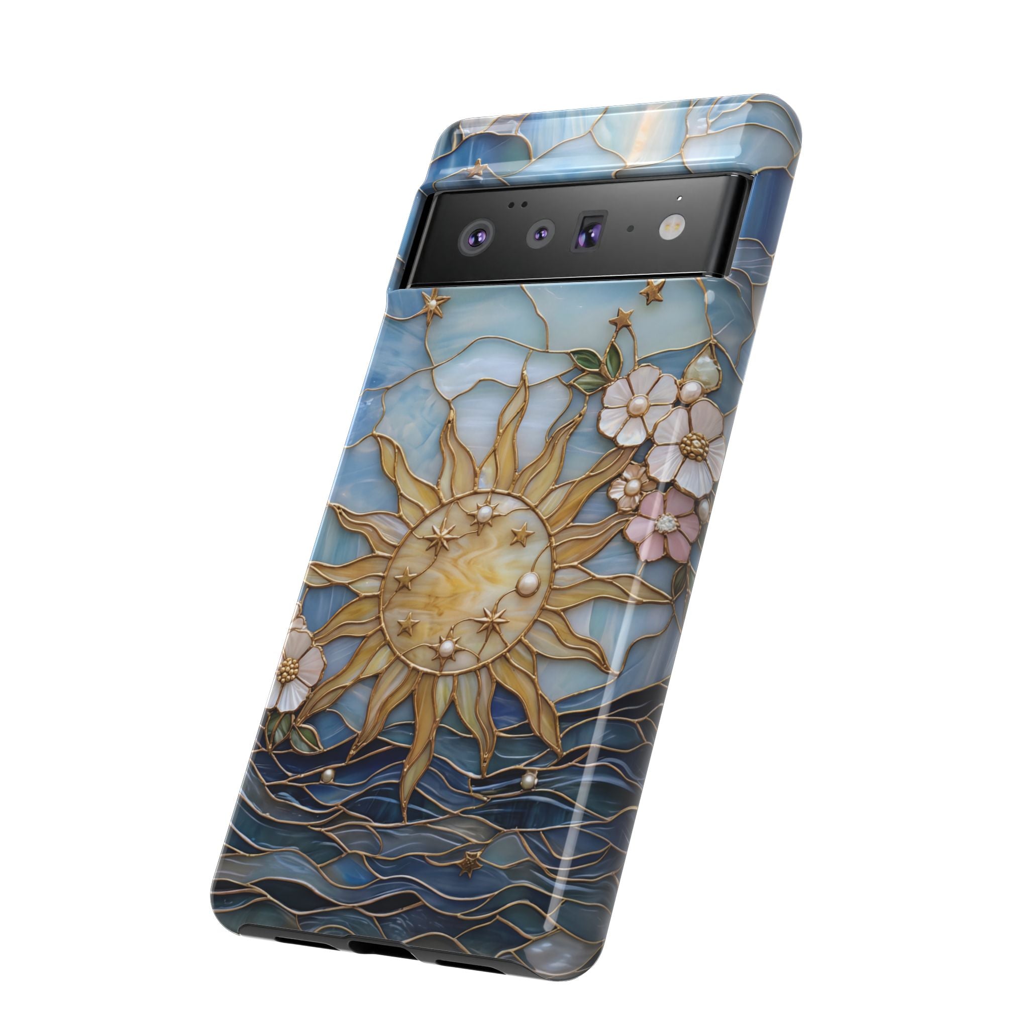 Stained Glass Floral Sun & Sea Tough Google Pixel Case