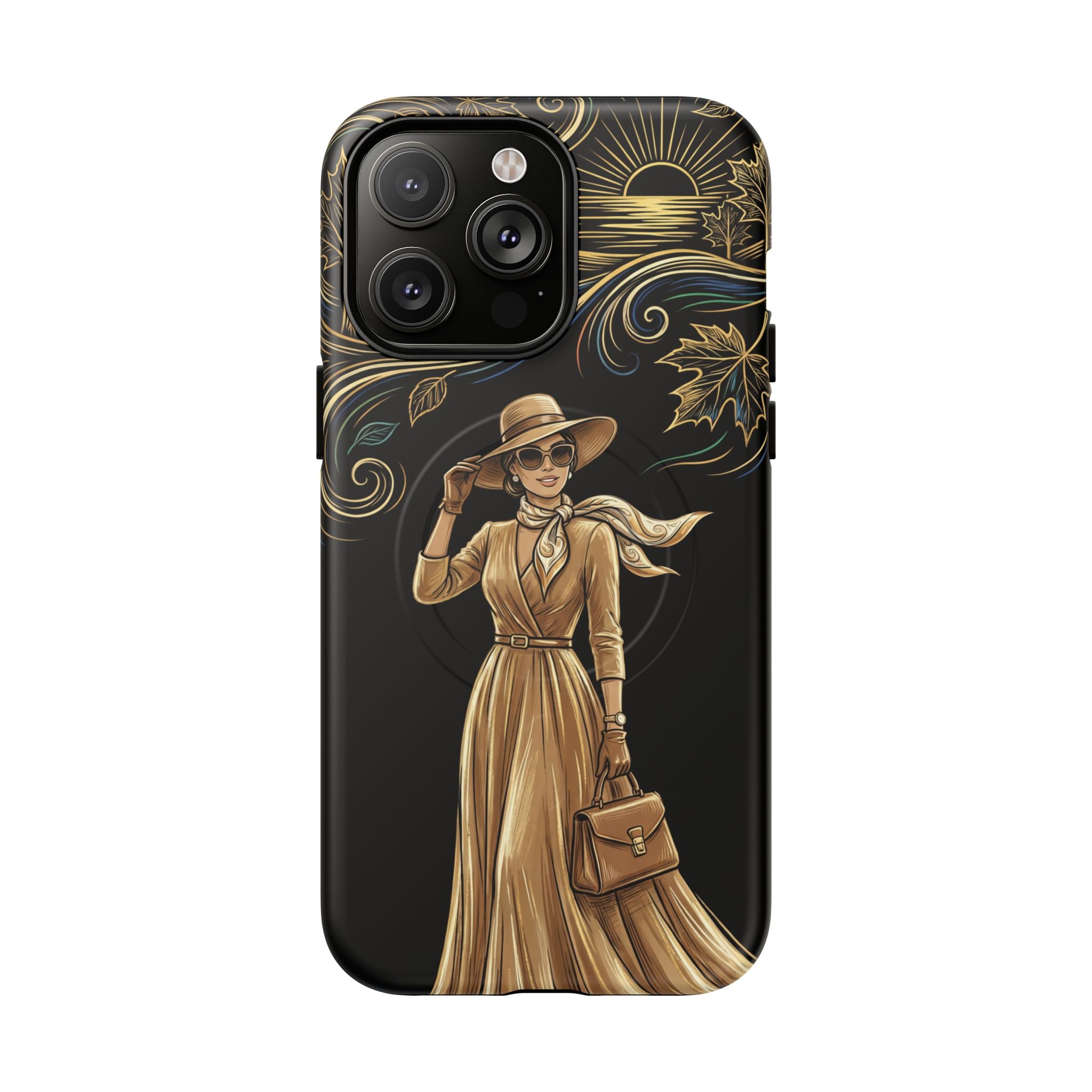 Vintage Autumn Lady MagSafe iPhone Case
