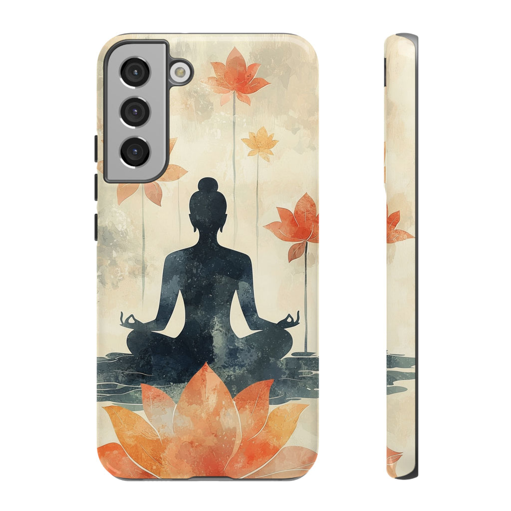 Yoga Lotus Samsung Galaxy Case | Meditative Silhouette