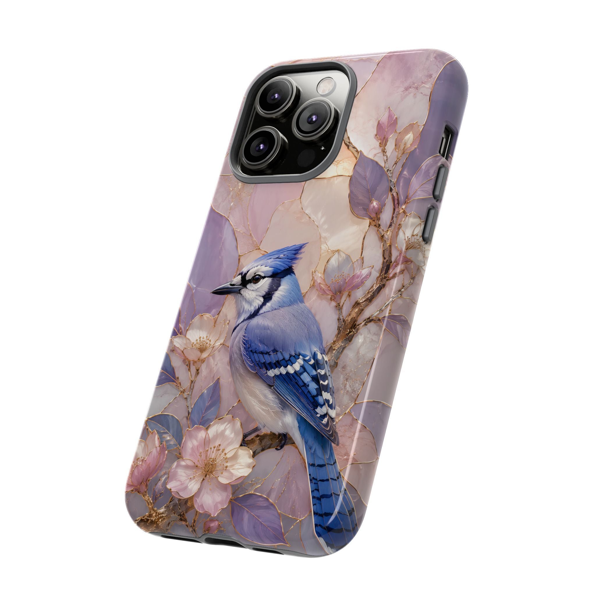 Blue Jay iPhone Case | Bird Floral iPhone Case
