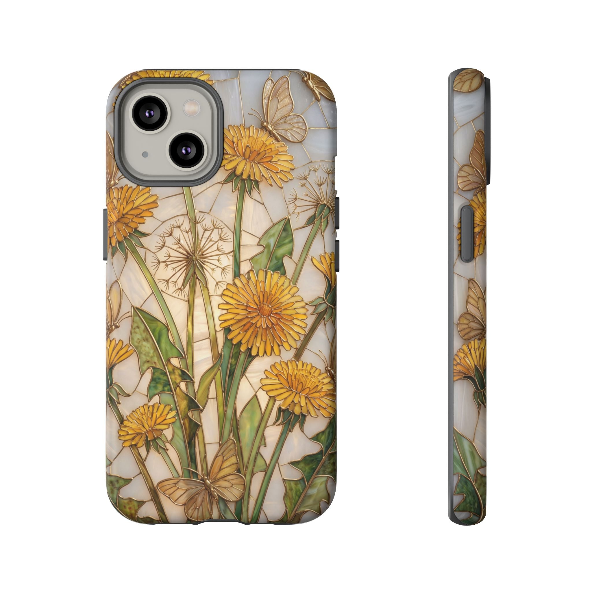 Dandelion Bouquet Tough iPhone Case — Floral Botanical Protective Cover