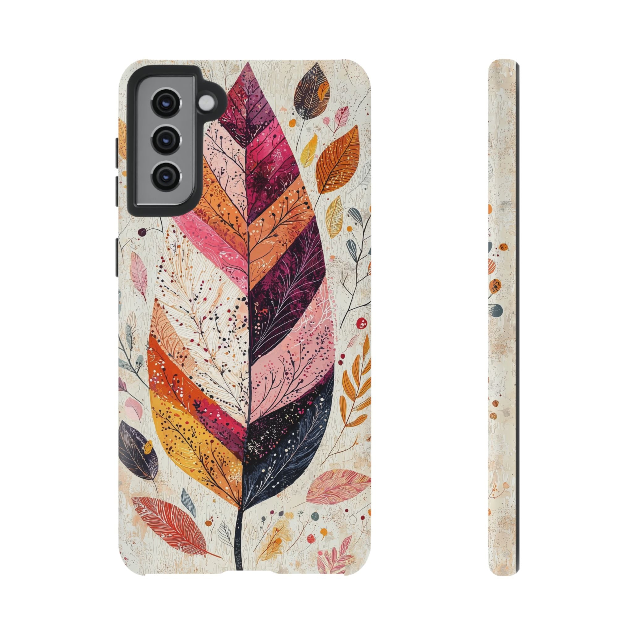 Autumn Leaf Tough Samsung Galaxy Case | Watercolour Feathered Fall Design