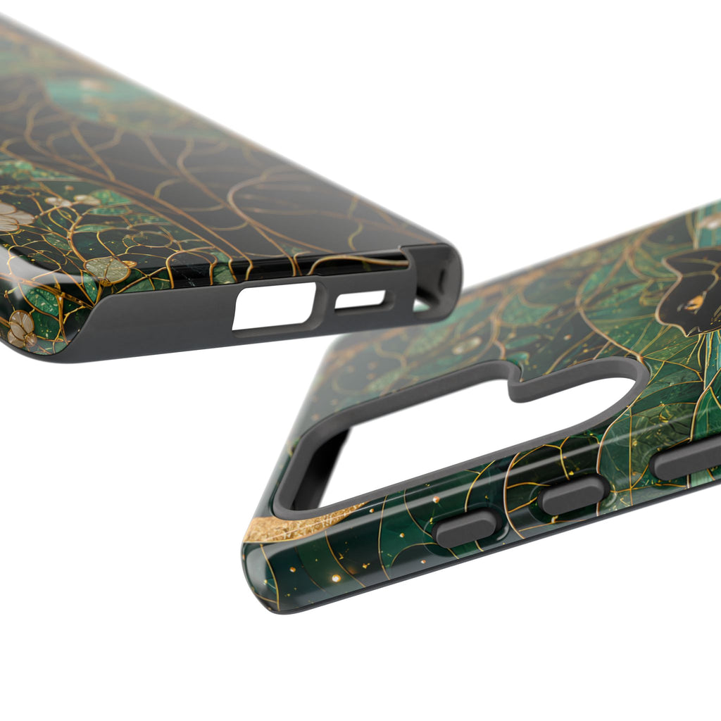 Black Cat Samsung Galaxy Phone Case | Enchanted Cat Art Cover