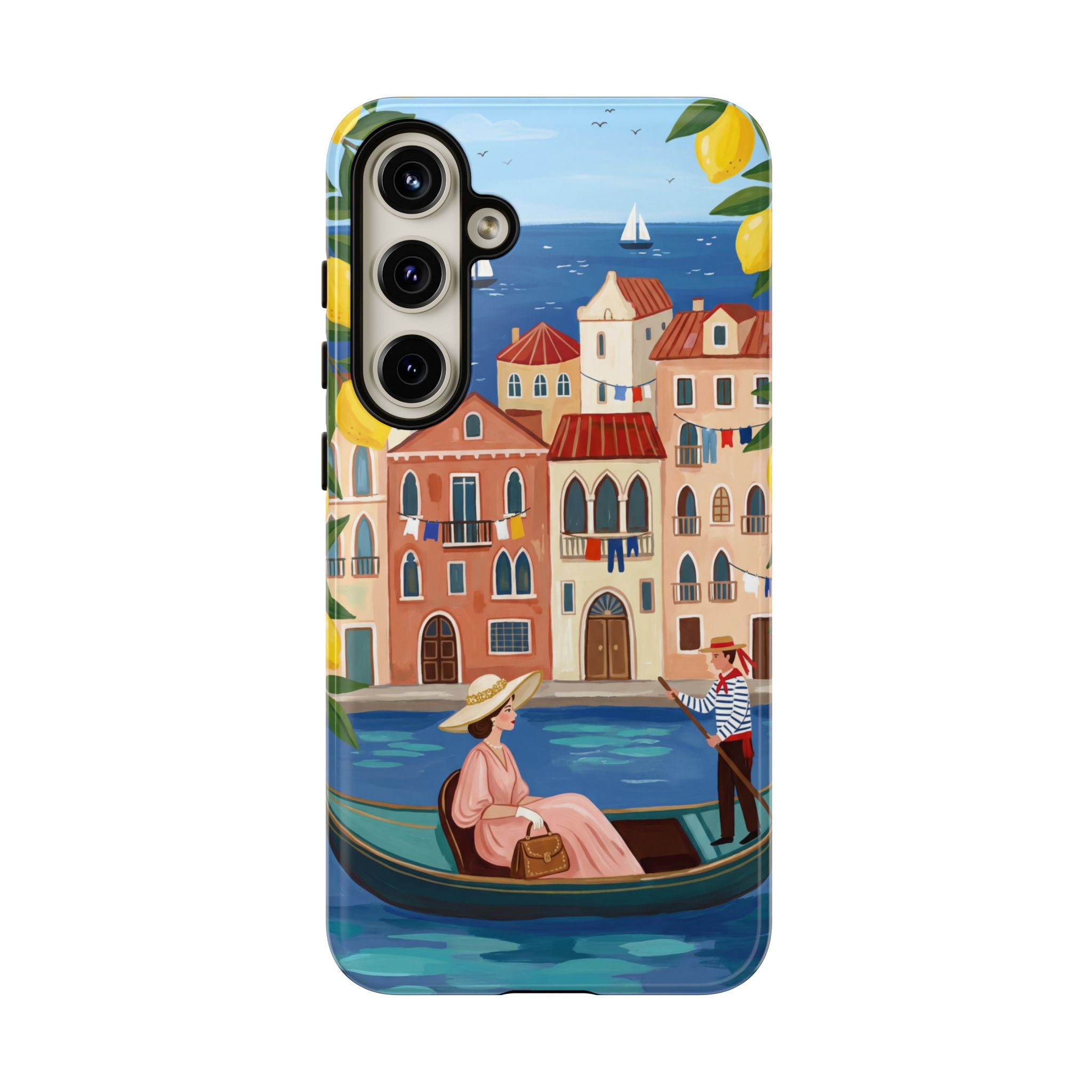 Venetian Gondola Samsung Galaxy Phone Case | Lemon Coast Waterfront Travel