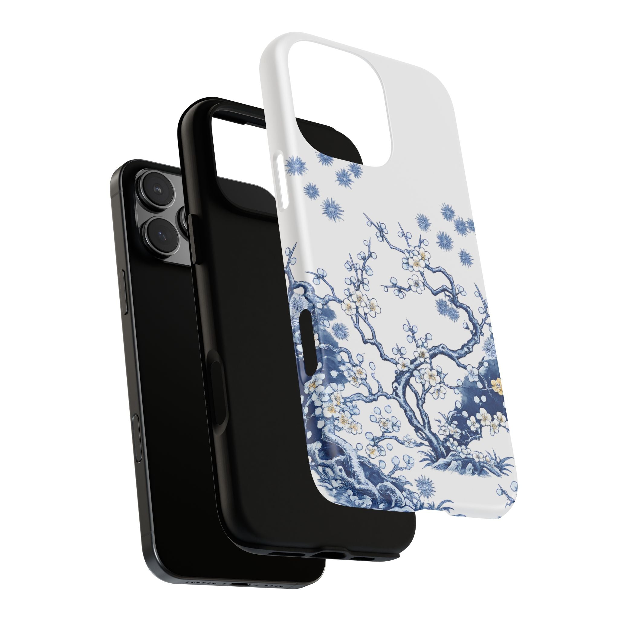Vintage Blue White Porcelain iPhone Case | Chinoiserie Floral Tough Cover