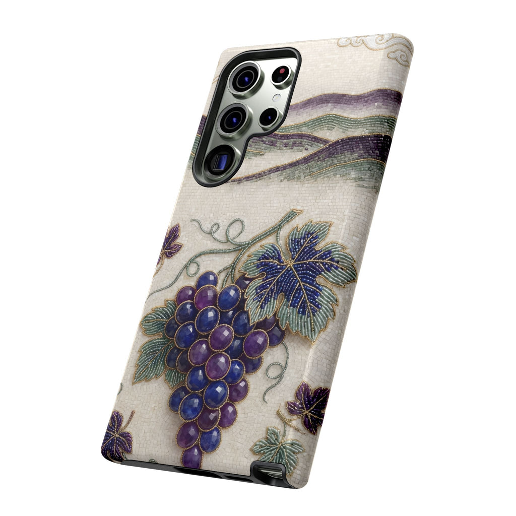 Vintage Grape Samsung Galaxy Phone Case – Botanical Vineyard Art Phone Cover