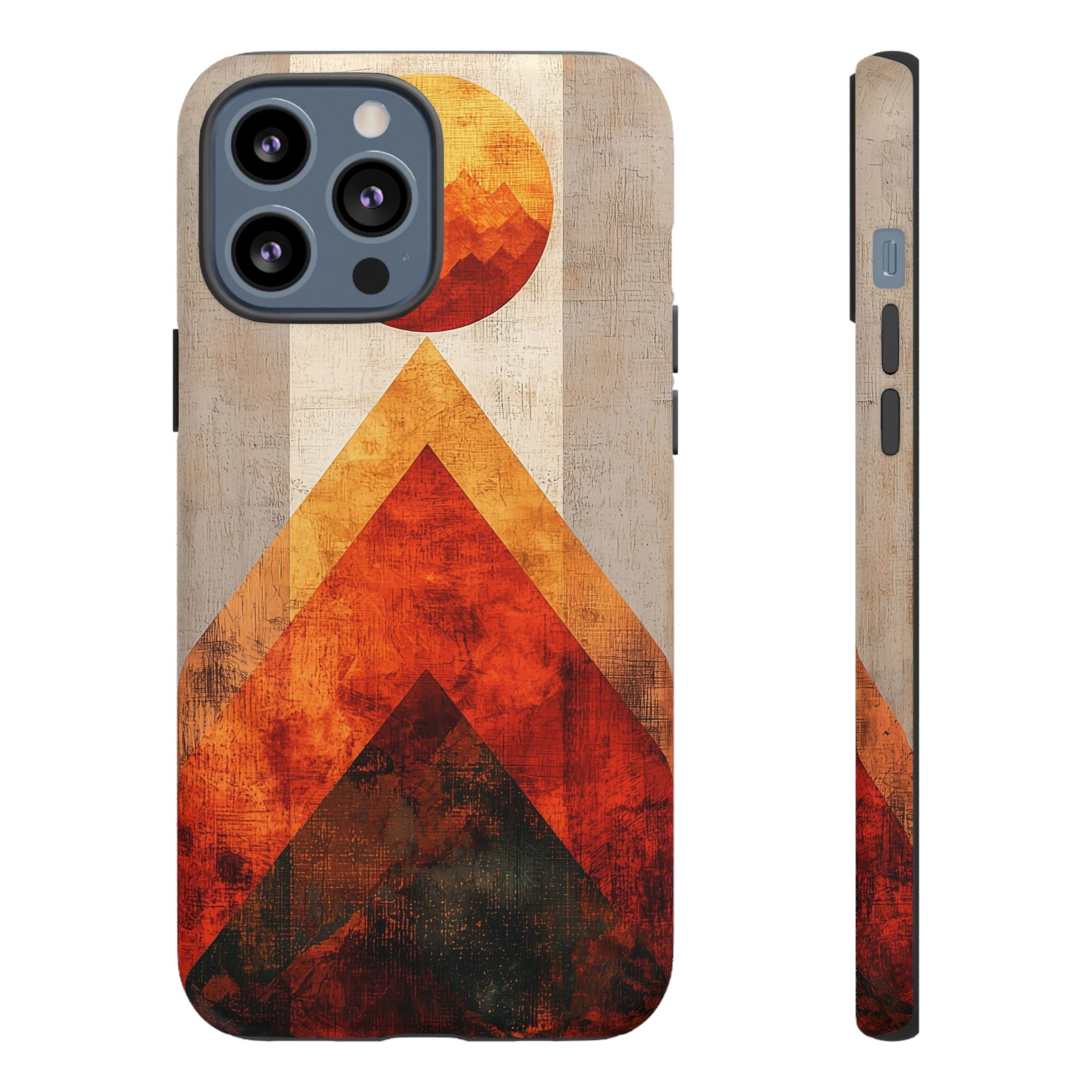 Retro Geometric Sunset iPhone Case