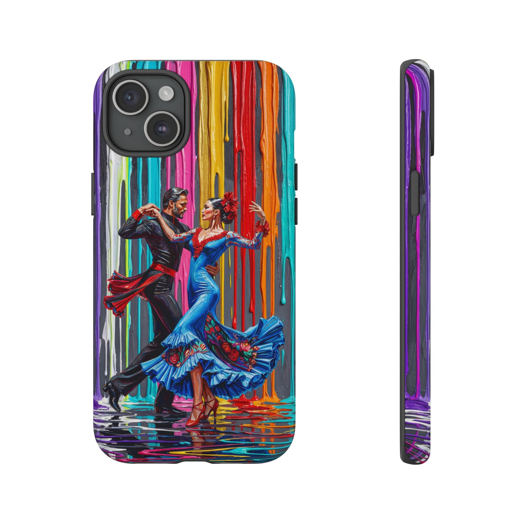 Colorful Tango iPhone Case | Vibrant Dancing Couple Art Protection