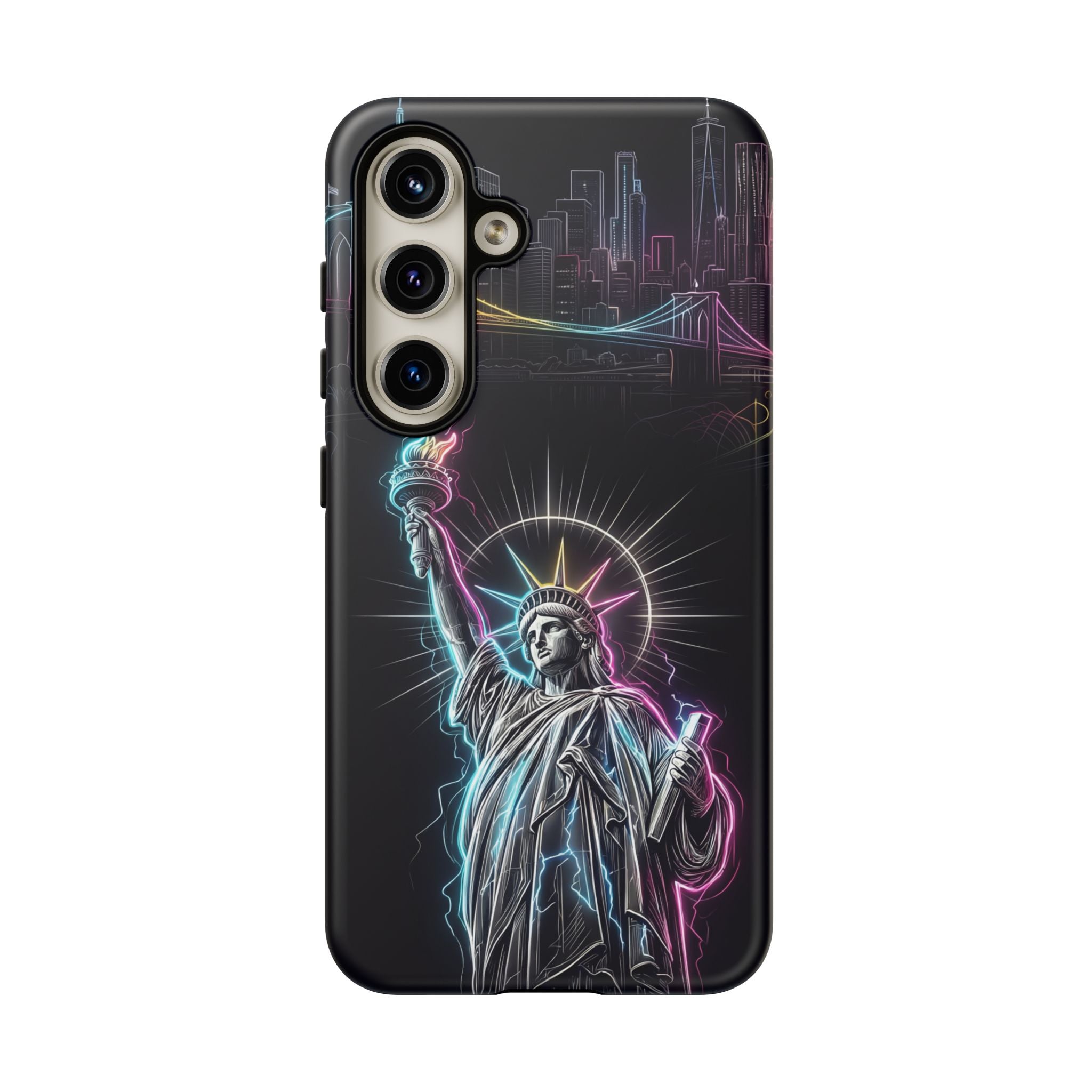Neon Statue of Liberty Tough Samsung Galaxy Phone Case