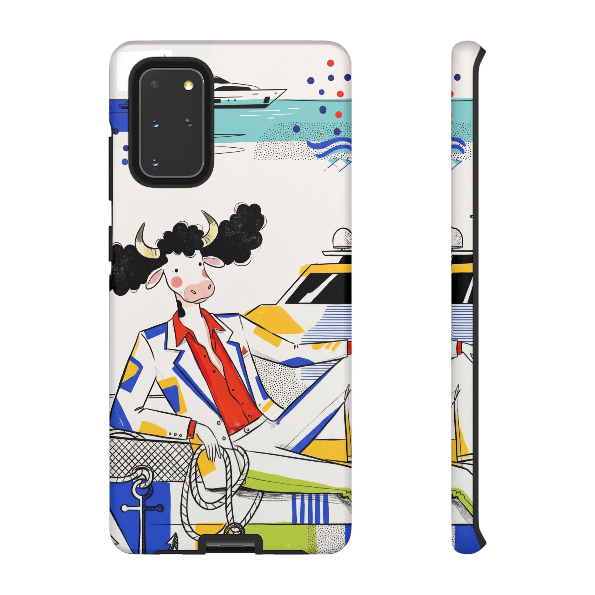 Nautical Cow Graphic Protective Samsung Galaxy Phone Case