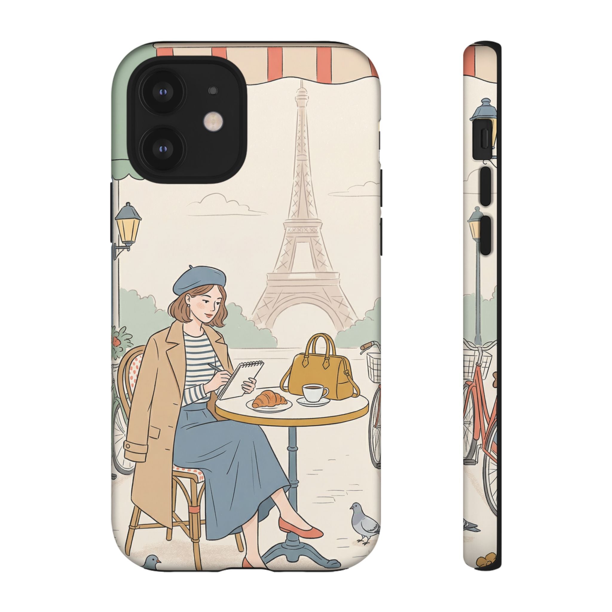 Paris Cafe iPhone Case | Cute Vintage Eiffel Tower Travel
