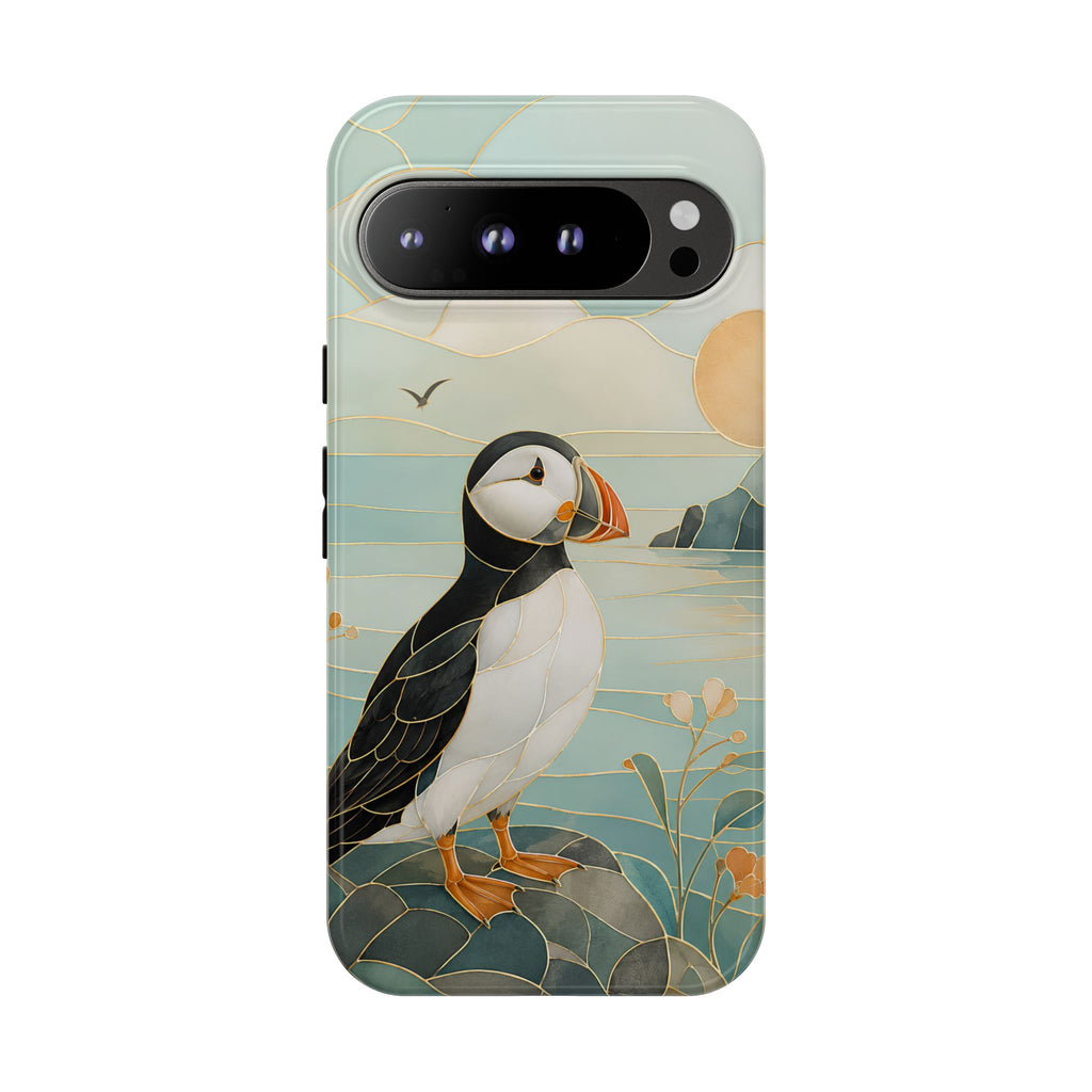 Puffin Coastal  Google Pixel Phone Case | Seaside Bird Art Phone Case