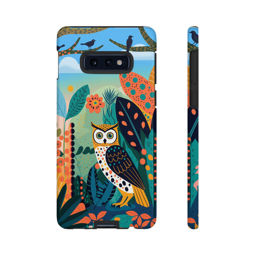Botanical Forest Colourful Owl Samsung Galaxy Phone Case