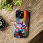 Surfing Art iPhone Case | Colourful Wave Surfer Protective Cover