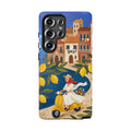 Lemon Coast Scooter Samsung Galaxy Phone Case | Mediterranean Vespa Travel Designn