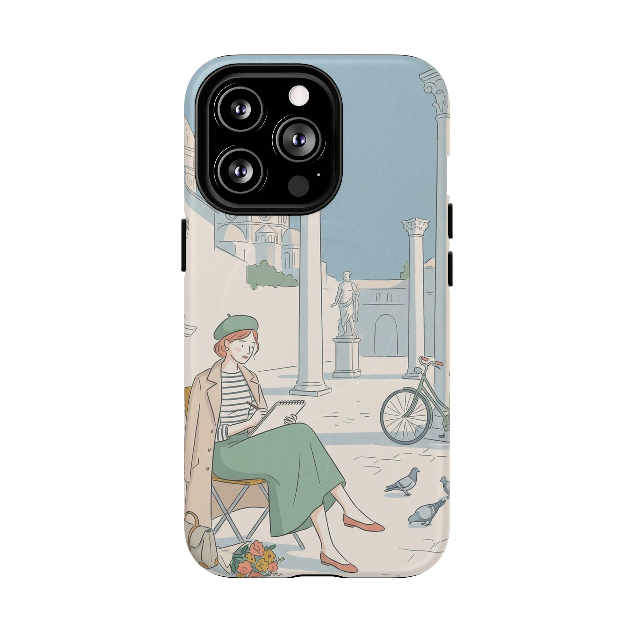 Florence Art Aesthetic MagSafe iPhone Case | Renaissance Italy Travel Illustration