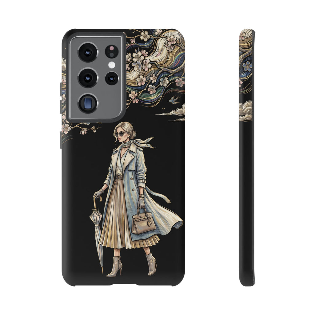 Vintage Chic Samsung Galaxy Phone Case | Stylish Woman Illustration
