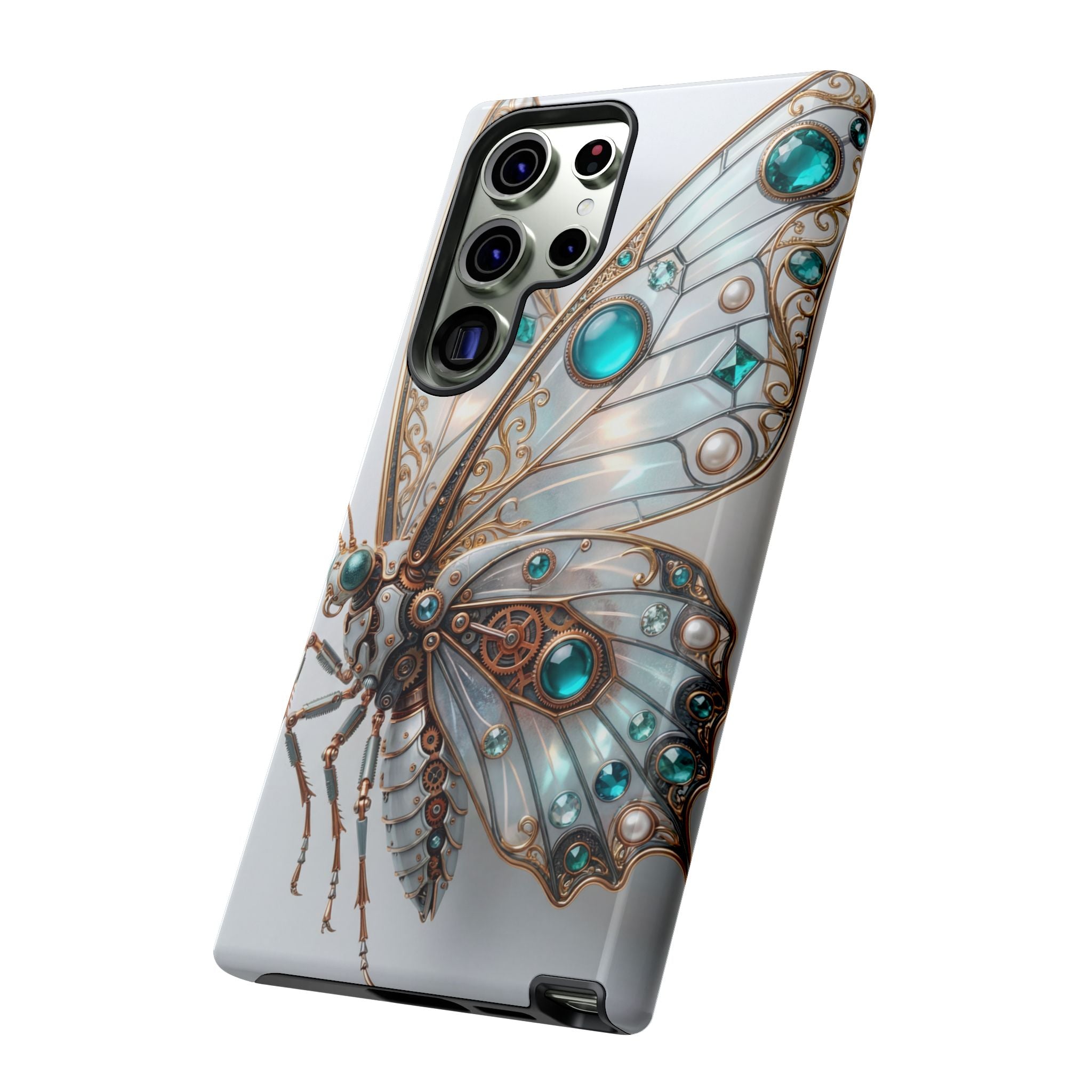 Butterfly Gem Phone Case — Steampunk Teal Jewel Samsung Galaxy Case