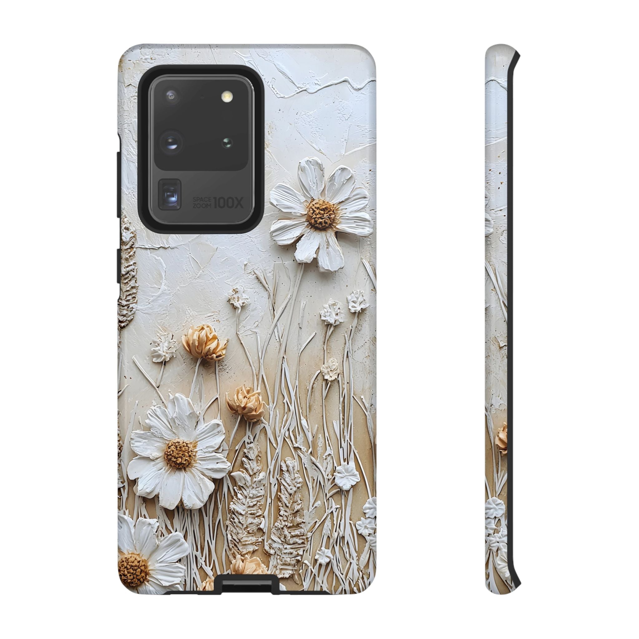 Textured Daisy Art Floral Relief Samsung Galaxy Case