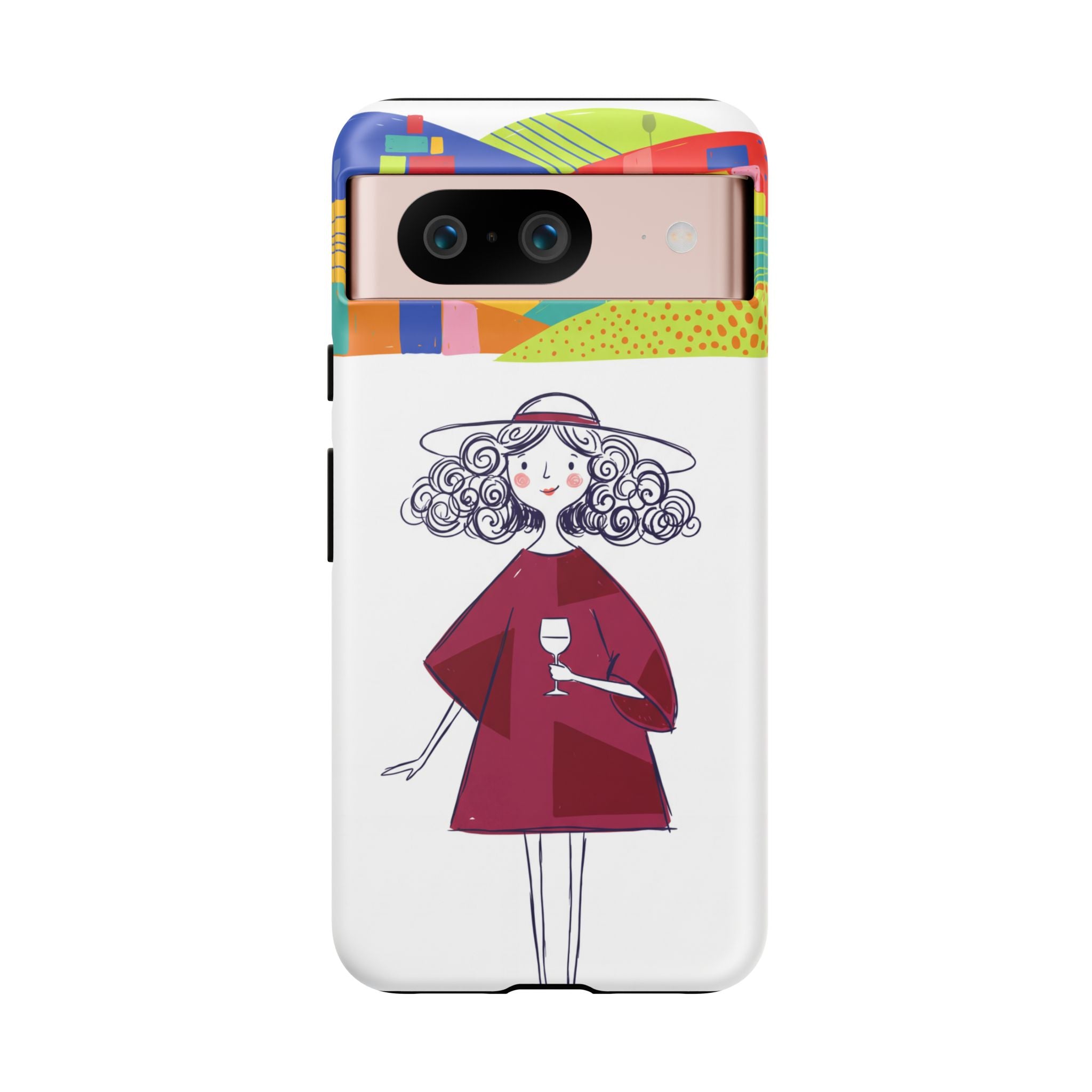 Colourful Artistic Wine Lady Google Pixel Phone Case