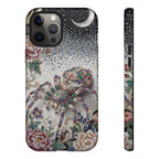 Gemstone Spider Moon iPhone Case | Boho Floral Protective Tough Case