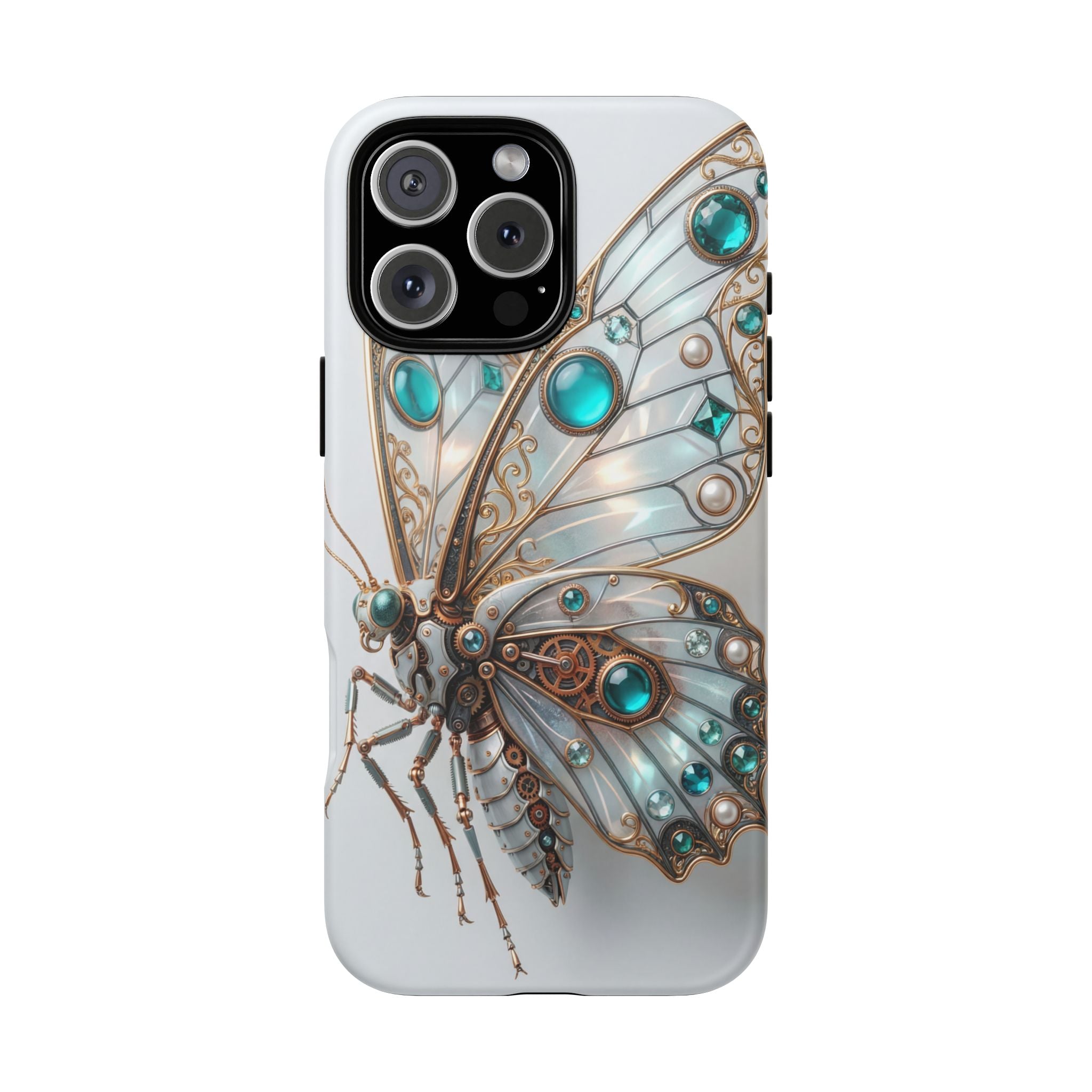 Butterfly Gem Phone Case — Steampunk Teal Jewel iPhone Case