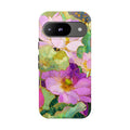 Floral Watercolor Tough Google Pixel Phone Case | Pink Lotus Garden Protective Cover