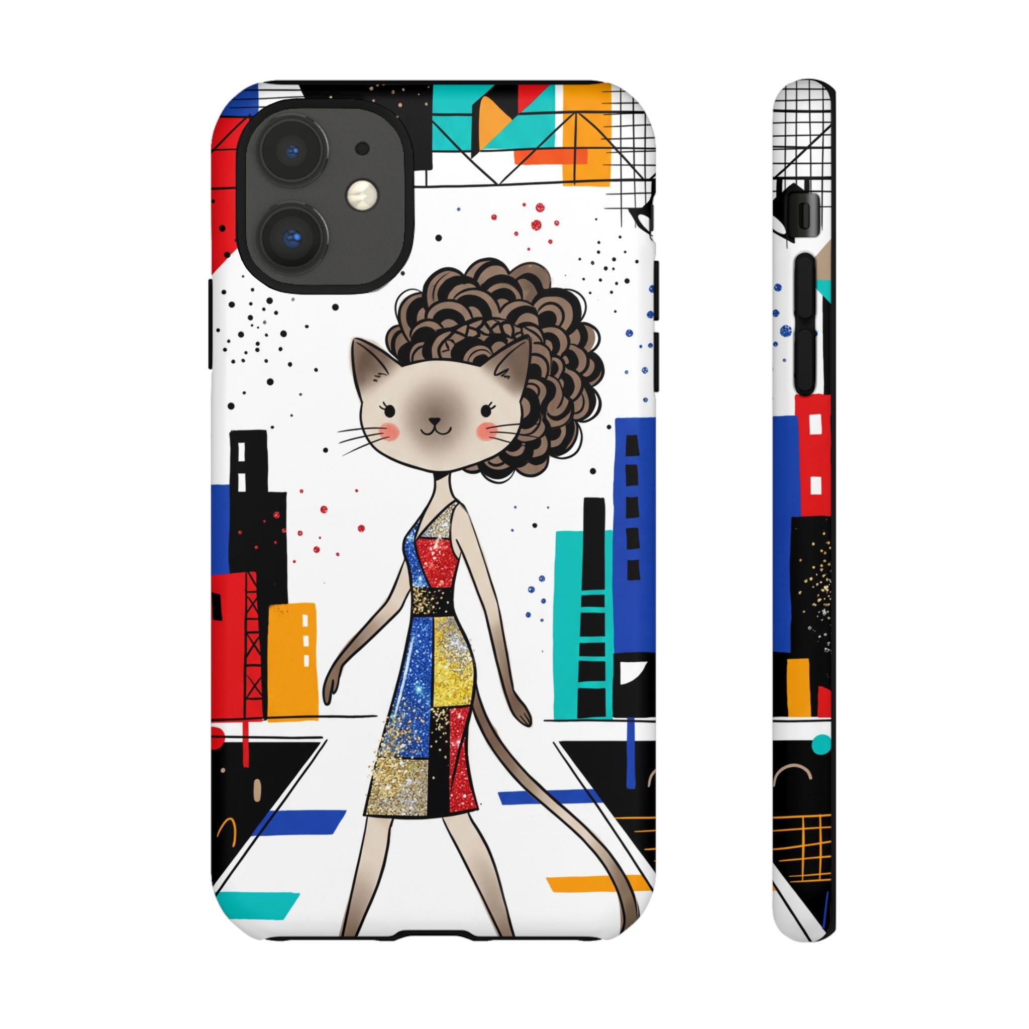 Catwalk City iPhone Case | Cute Fashion Cat