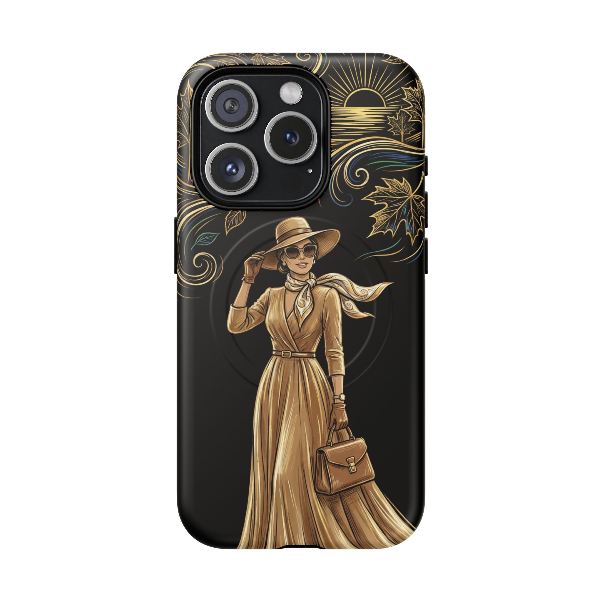Vintage Autumn Lady MagSafe iPhone Case