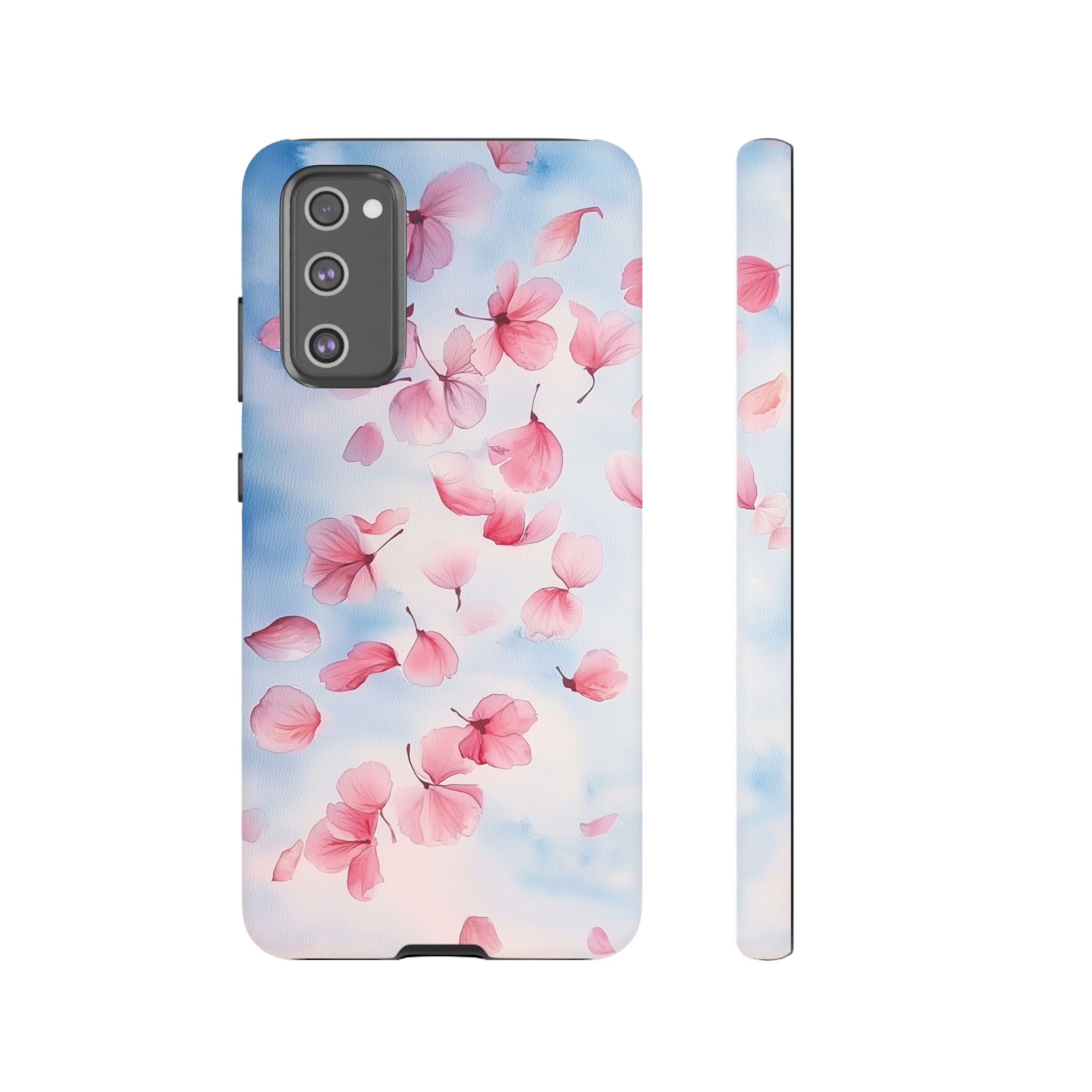 Floral Petal Tough Samsung Galaxy Case | Pink Falling Blossoms