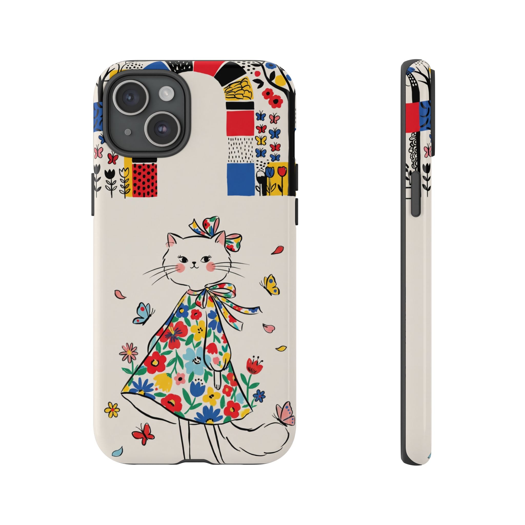 Floral Kitty iPhone Case | Cute Cat