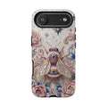 Floral Bee Moon Tough iPhone Case | Protective Artistic iPhone Cover