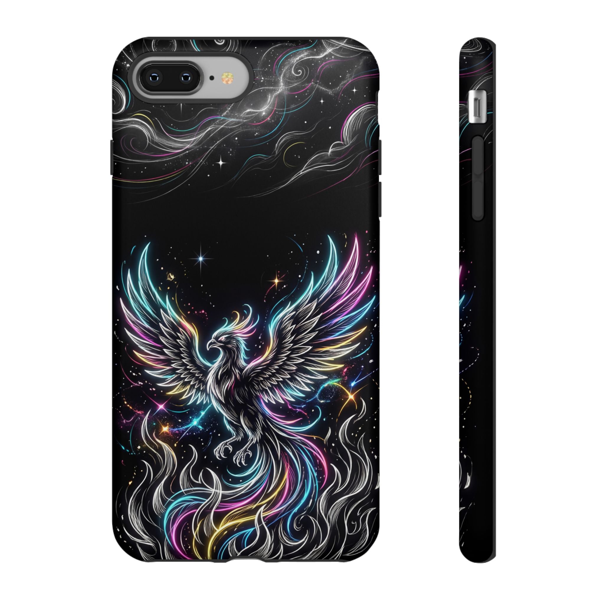 Colorful Neon Phoenix Tough iPhone Case