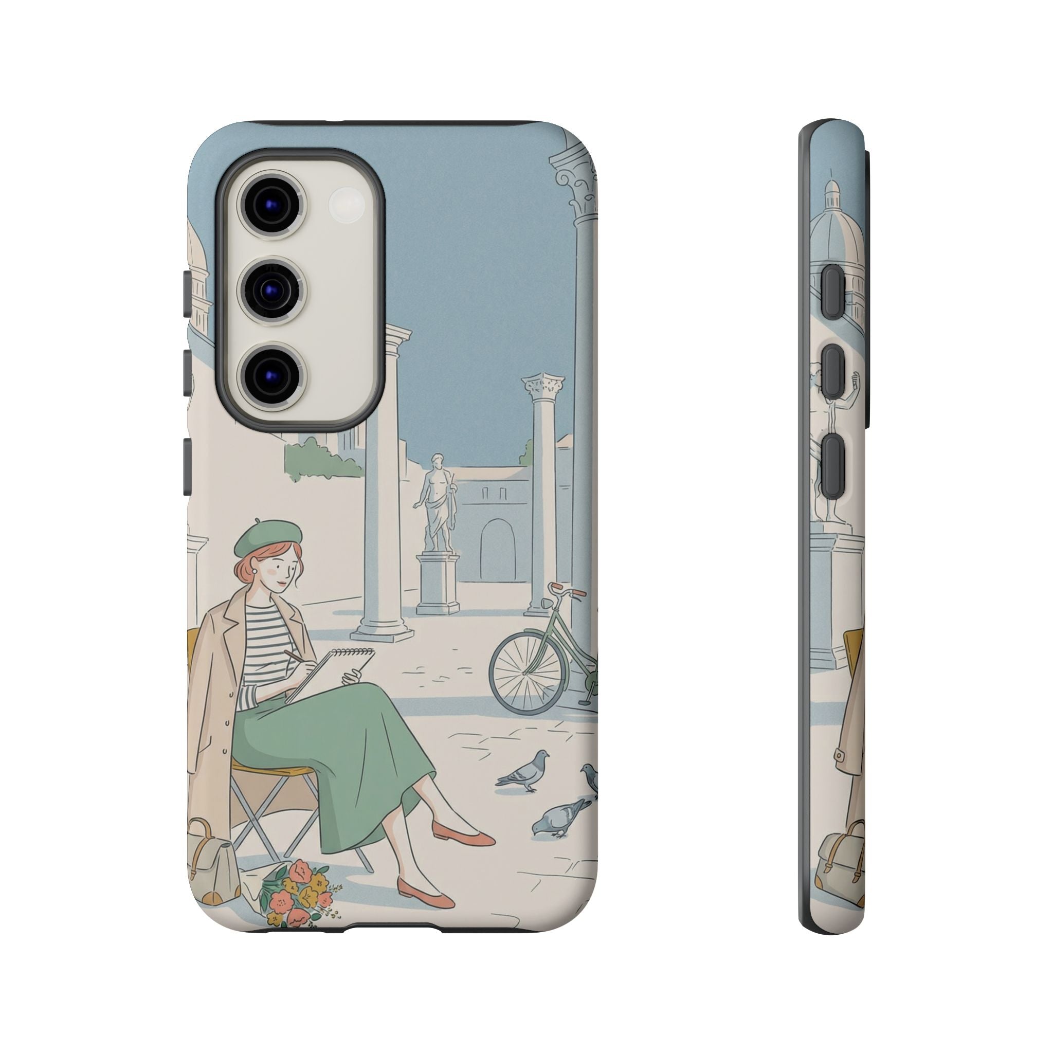 Florence Art Aesthetic Samsung Galaxy Phone Case | Renaissance Italy Travel Illustration