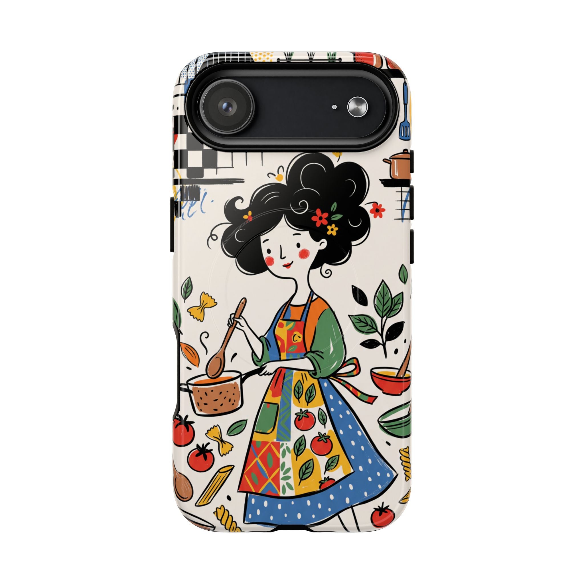 Whimsical Chef Kitchen Illustration MagSafe iPhone Case
