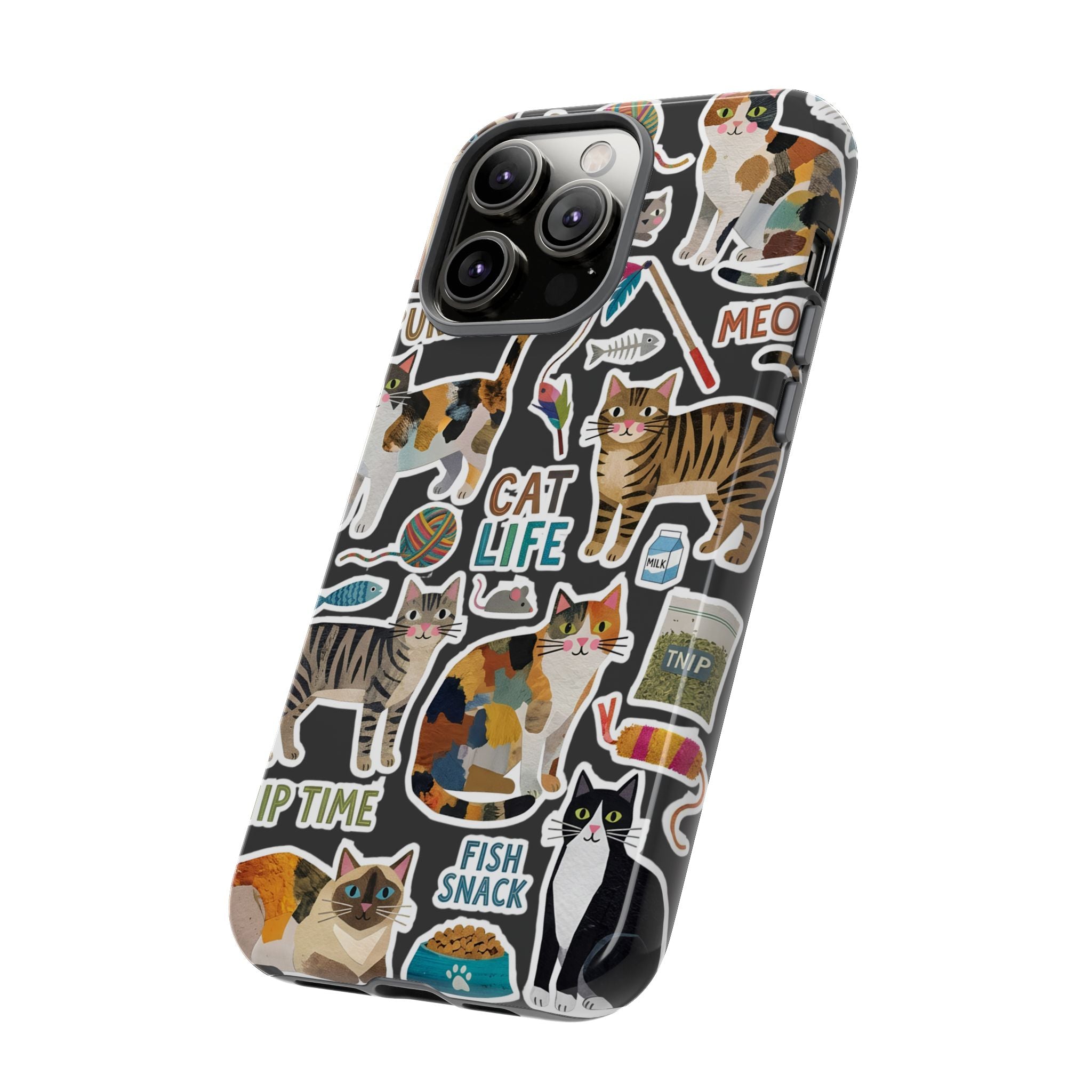 Cute Cats Sticker Tough iPhone Case