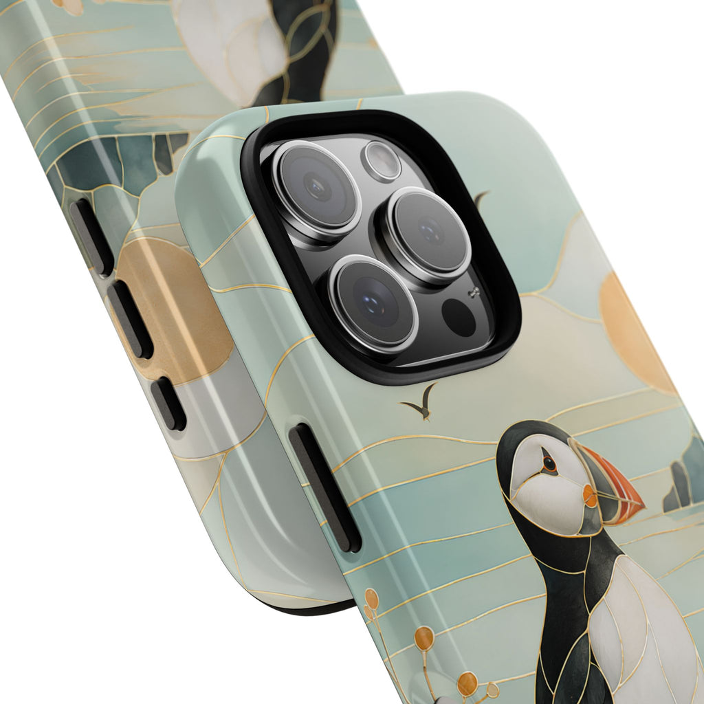 Puffin Coastal iPhone Case | Seaside Bird Art iPhone Case