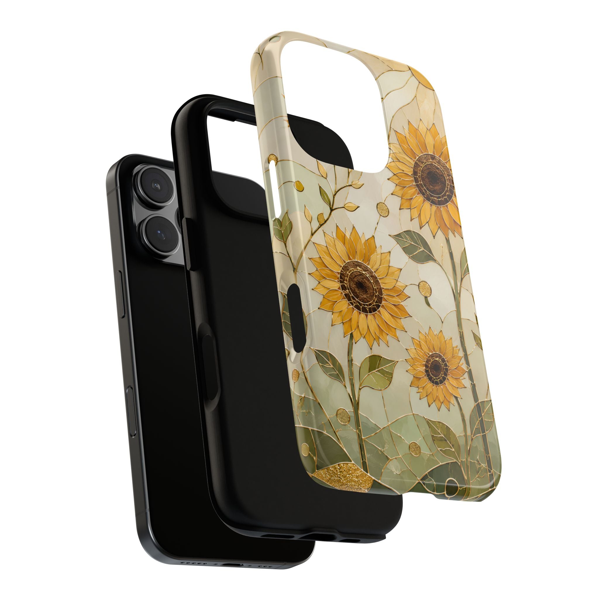 Sunflower iPhone Case | Stained Glass Floral iPhone Case