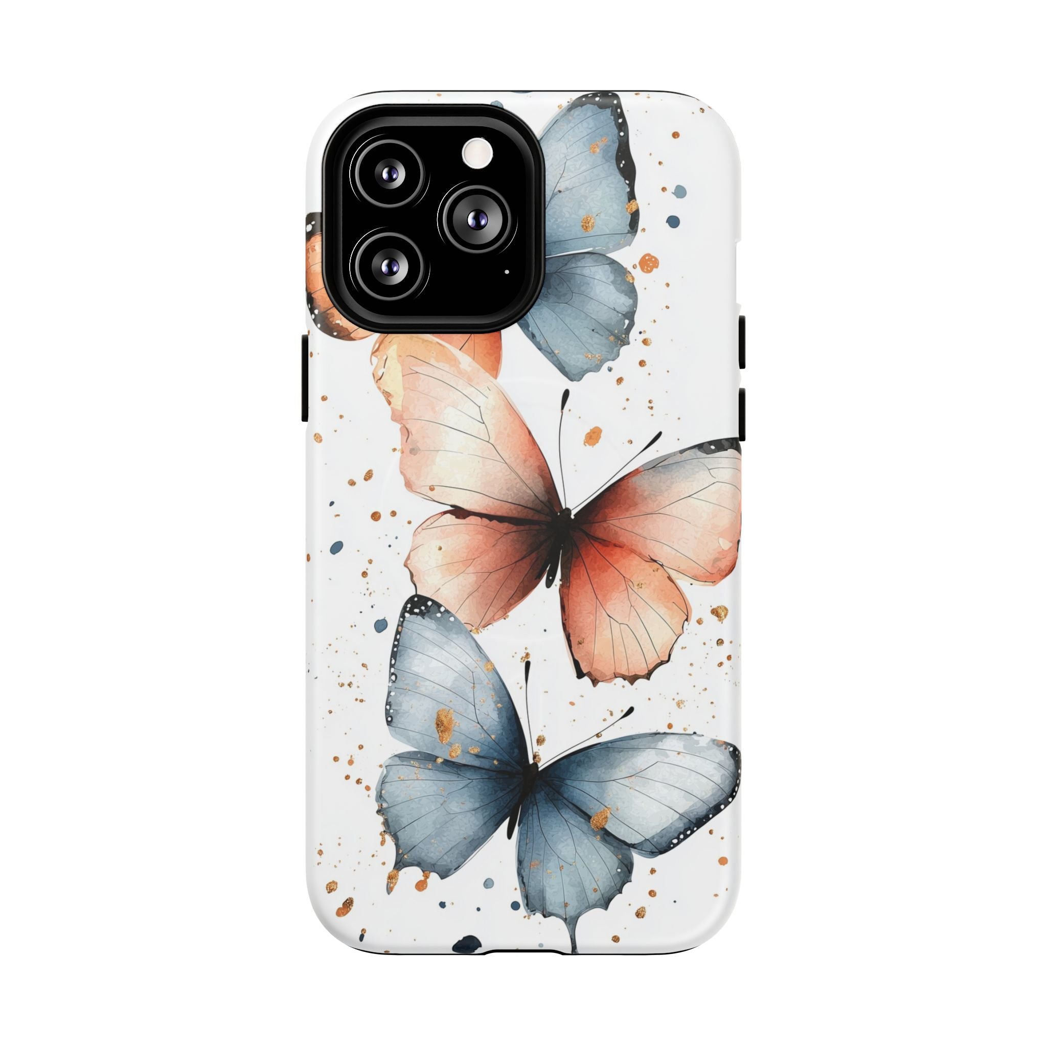 Custodia MagSafe resistente per iPhone con motivo farfalla acquerello