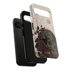 Gothic Skull Google Pixel Phone Case | Dark Floral Rose Art Cover