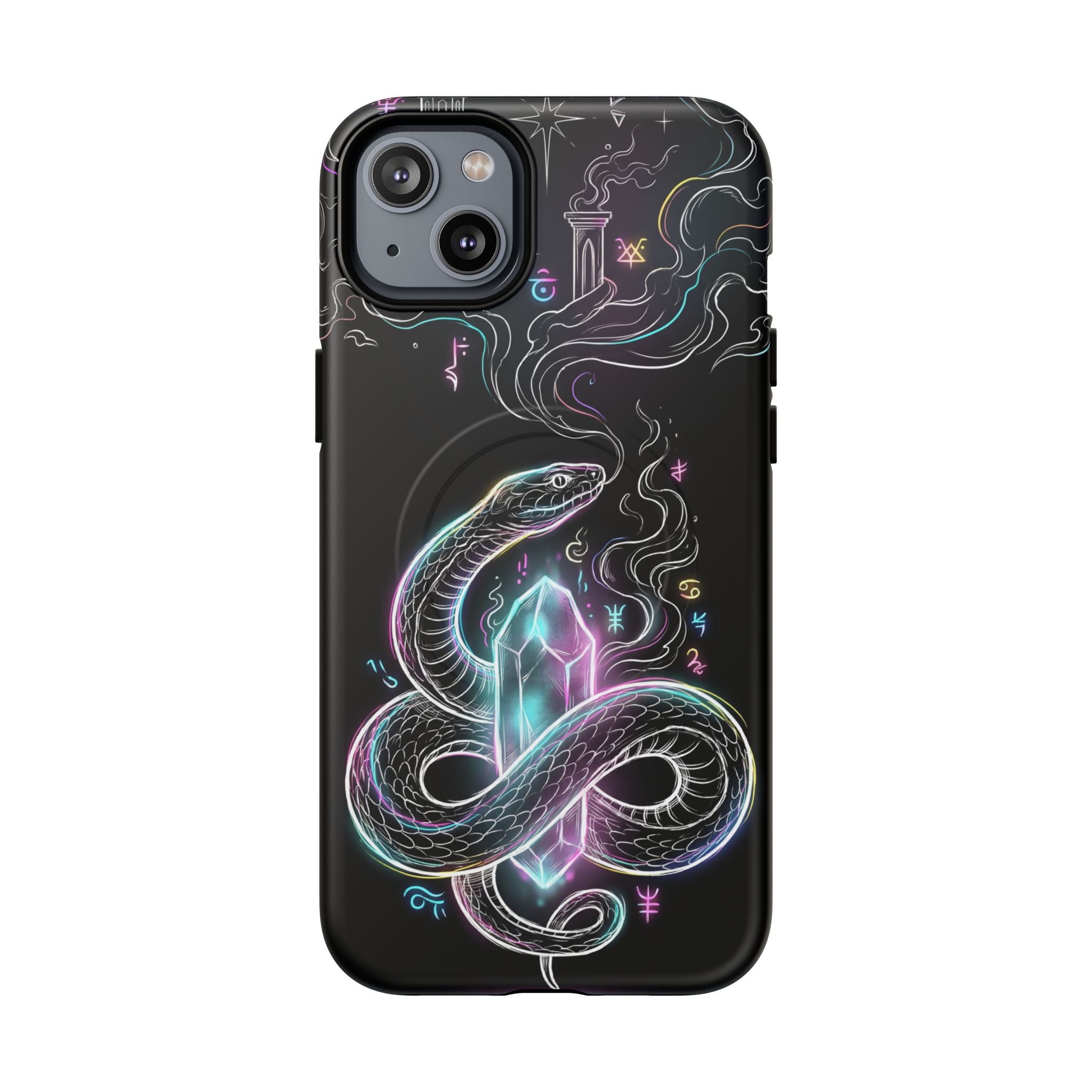 Neon Occult Mystic Snake Crystal MagSafe iPhone Case