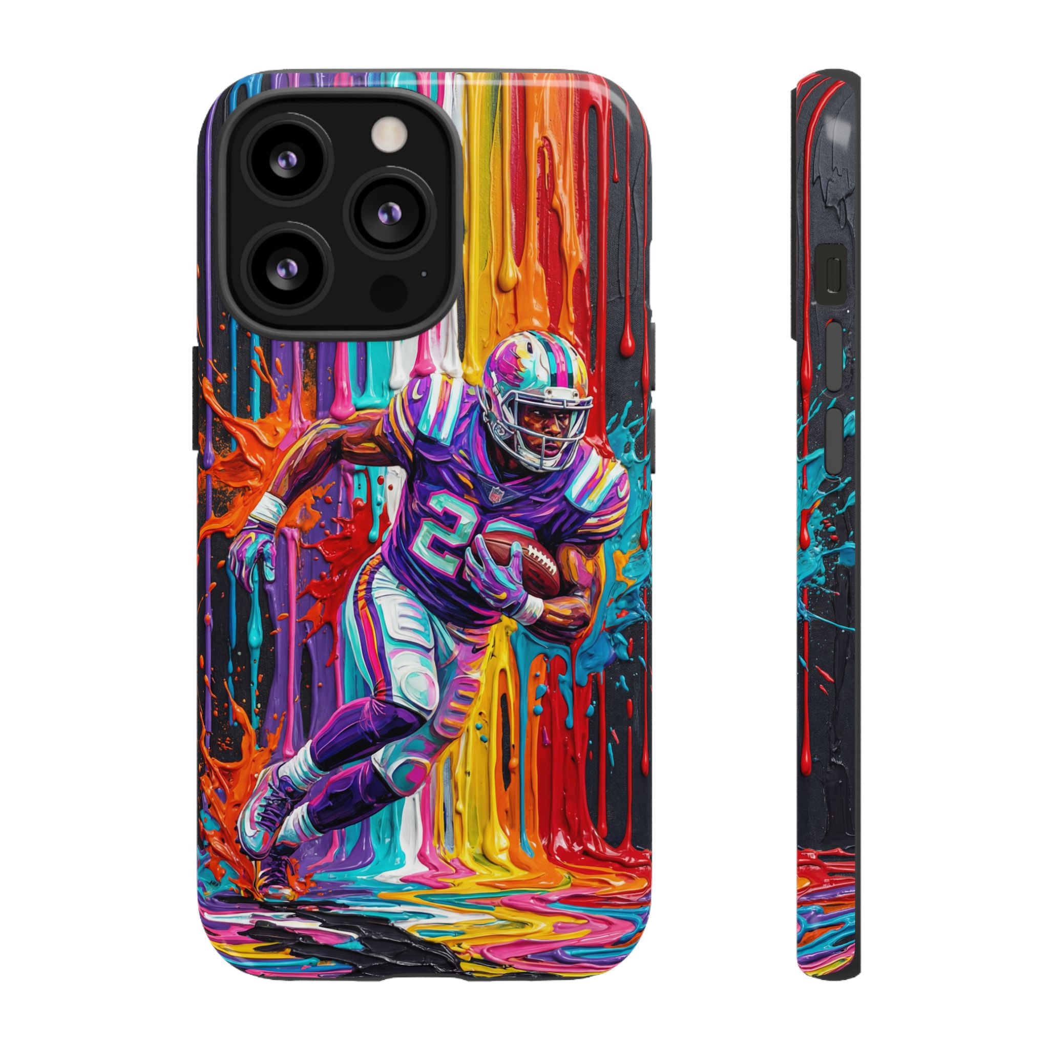 Vibrant American Football Runner iPhone Case