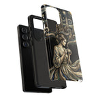 Vintage Cityscape Woman Tea Art Samsung Galaxy Phone Case